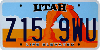 UT license plate Z159WU