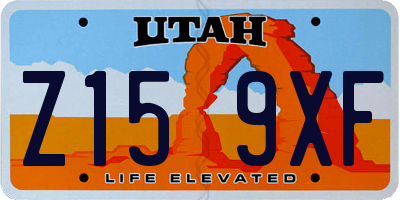 UT license plate Z159XF