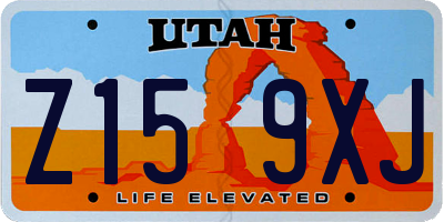 UT license plate Z159XJ
