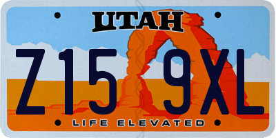 UT license plate Z159XL