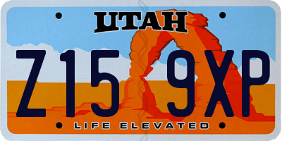 UT license plate Z159XP