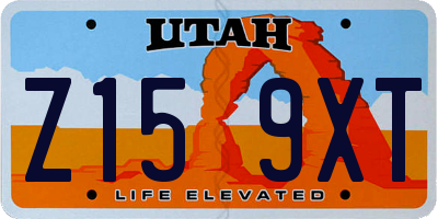 UT license plate Z159XT