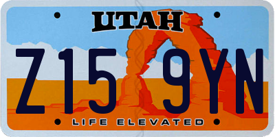 UT license plate Z159YN