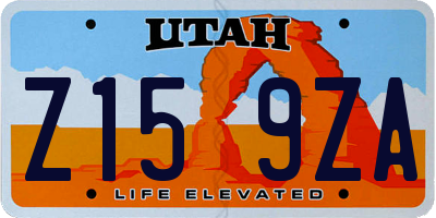 UT license plate Z159ZA