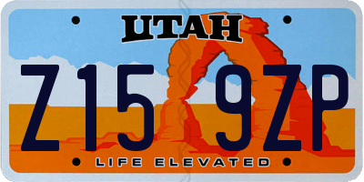 UT license plate Z159ZP