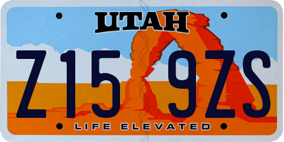 UT license plate Z159ZS