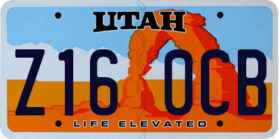 UT license plate Z160CB