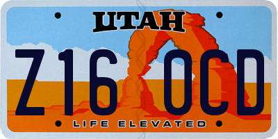 UT license plate Z160CD