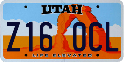 UT license plate Z160CL