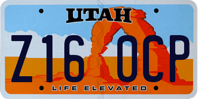 UT license plate Z160CP
