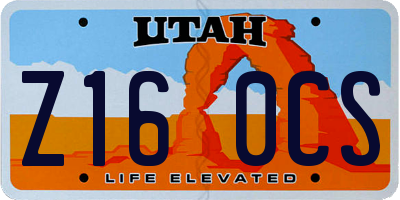 UT license plate Z160CS