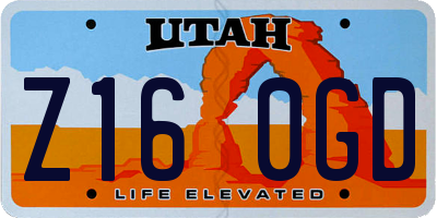 UT license plate Z160GD
