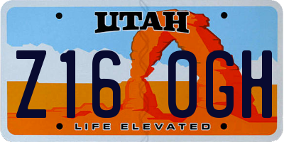 UT license plate Z160GH