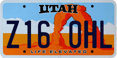 UT license plate Z160HL