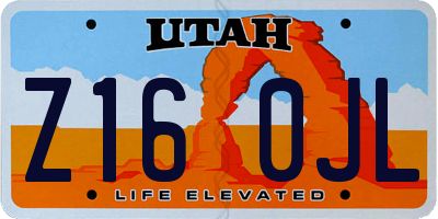 UT license plate Z160JL