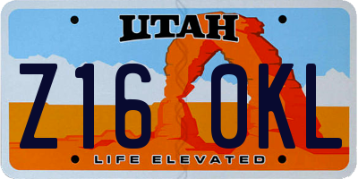 UT license plate Z160KL