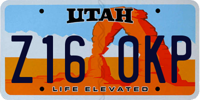 UT license plate Z160KP