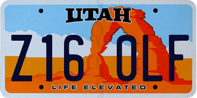 UT license plate Z160LF