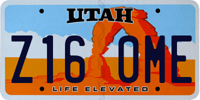 UT license plate Z160ME