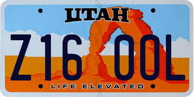 UT license plate Z160OL