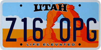 UT license plate Z160PG