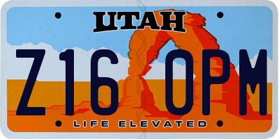 UT license plate Z160PM