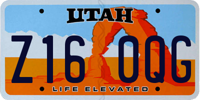 UT license plate Z160QG