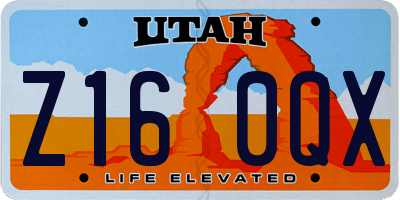 UT license plate Z160QX