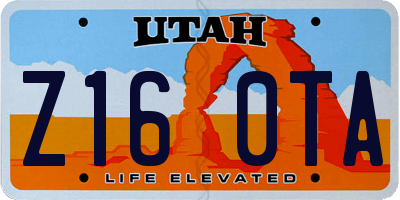 UT license plate Z160TA