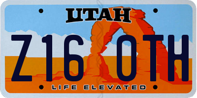 UT license plate Z160TH