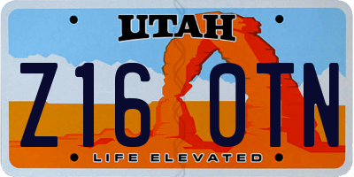 UT license plate Z160TN