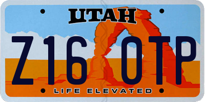 UT license plate Z160TP