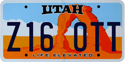 UT license plate Z160TT