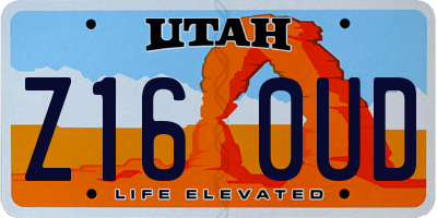 UT license plate Z160UD