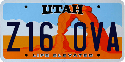 UT license plate Z160VA