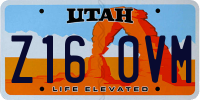 UT license plate Z160VM