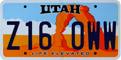 UT license plate Z160WW