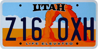 UT license plate Z160XH