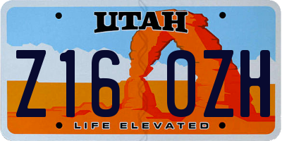 UT license plate Z160ZH