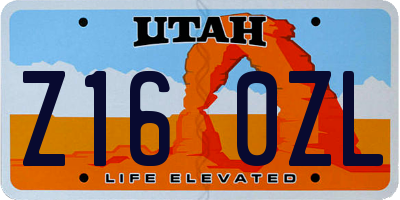 UT license plate Z160ZL