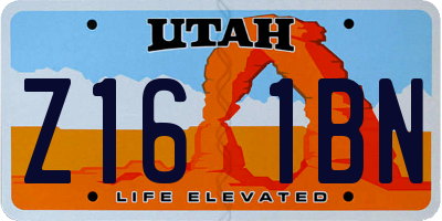 UT license plate Z161BN