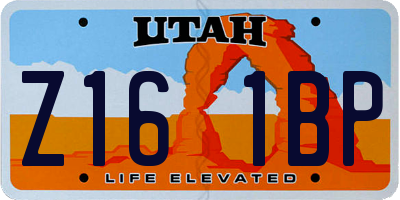 UT license plate Z161BP