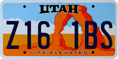 UT license plate Z161BS