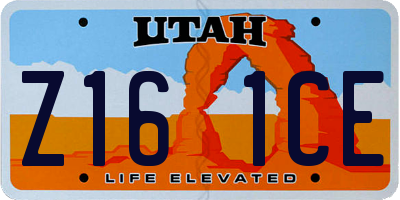 UT license plate Z161CE