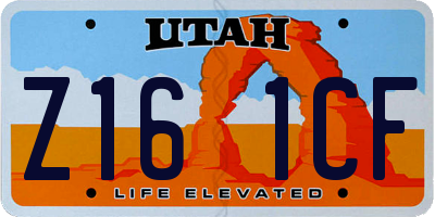UT license plate Z161CF