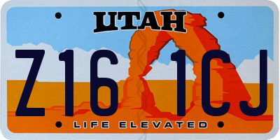 UT license plate Z161CJ