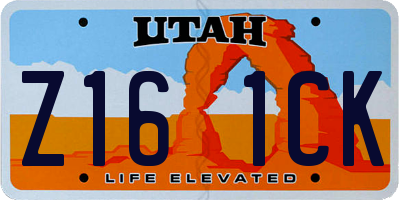 UT license plate Z161CK