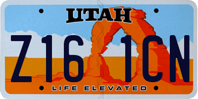 UT license plate Z161CN