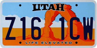 UT license plate Z161CW