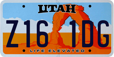 UT license plate Z161DG